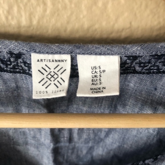 Artisan NY linen tunic top - Picture 3 of 4